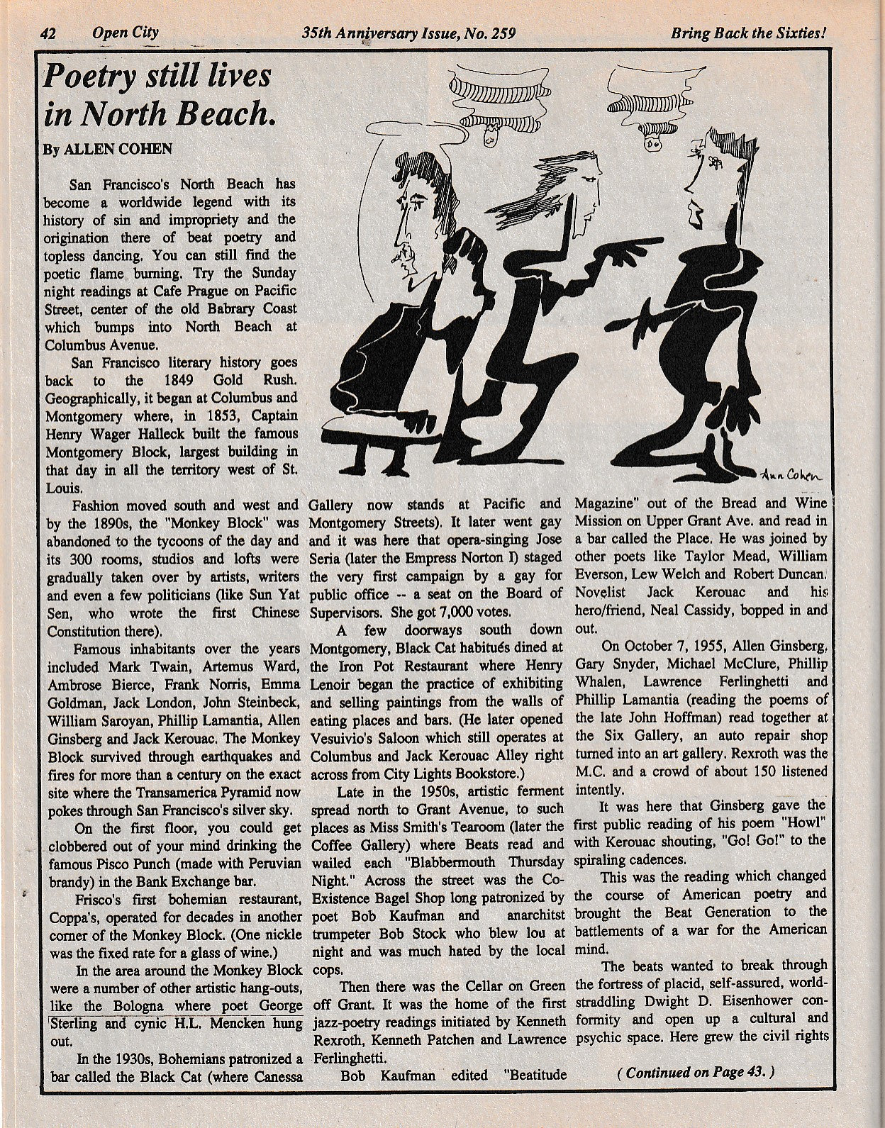 Open City 35th Anniversary: Bukowski, Crumb, Wavy Gravy, Leary, Ginsberg and More