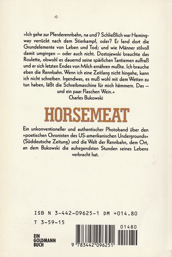 Pocketsize Version: German Edition of Horsemeat (Pferdefleisch) by Charles Bukowski