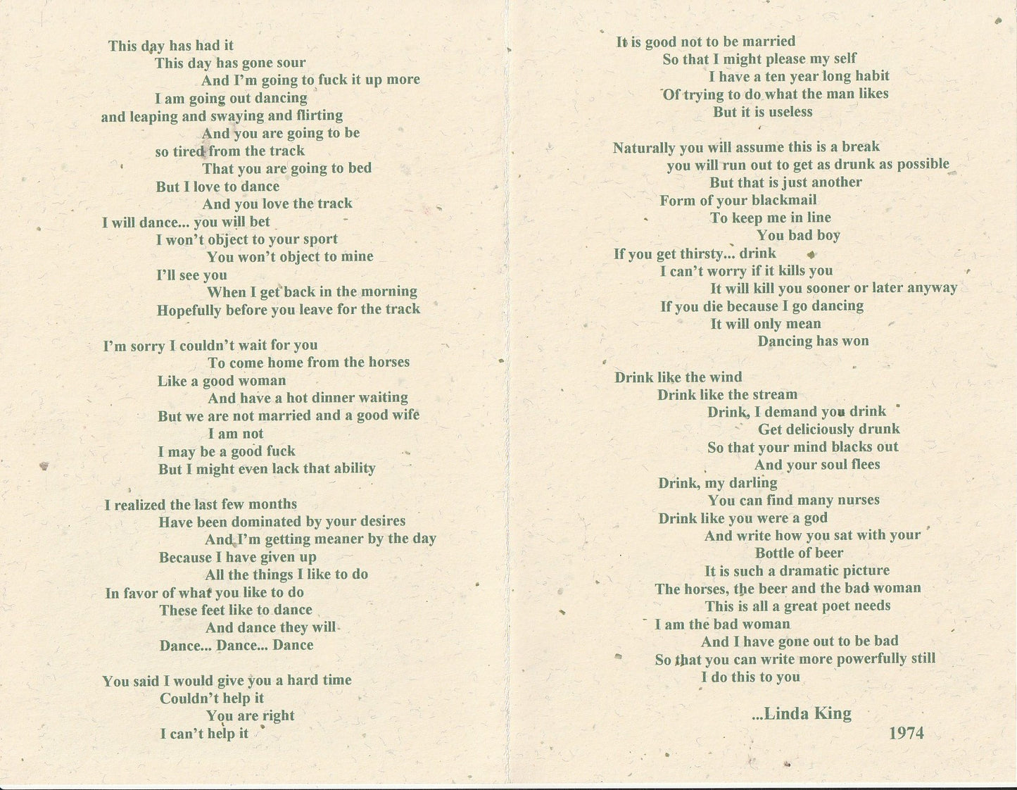 Me and Bukowski: This Day is Shot, Signed by Linda King and by Michael Montfort