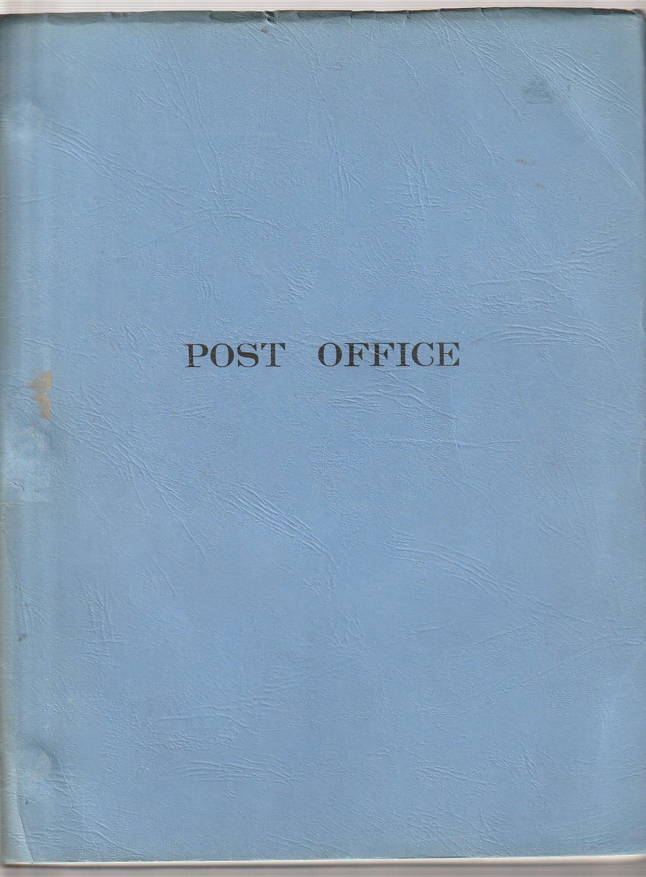Post Office Screenplay Signed by Bukowski & Dan Carpenter w/ Signed Letter