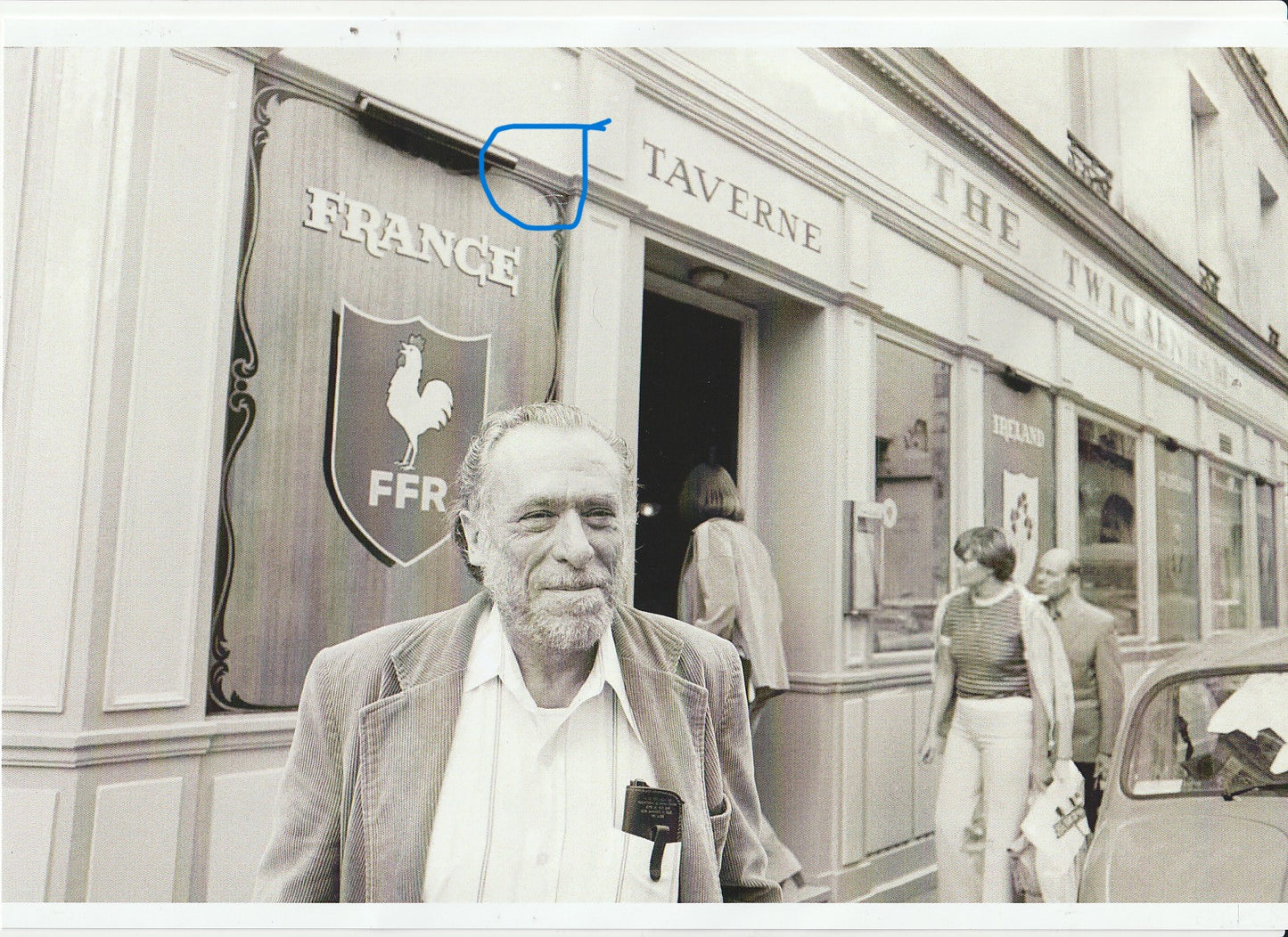 Photograph of Charles Bukowski in France