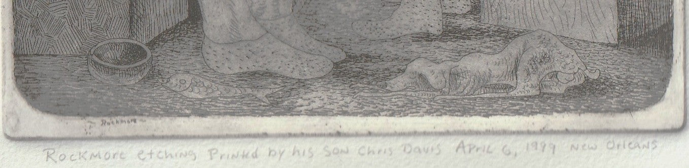 Individual Print from Original Etching Featured in Crucifix in a Deathhand by Charles Bukowski