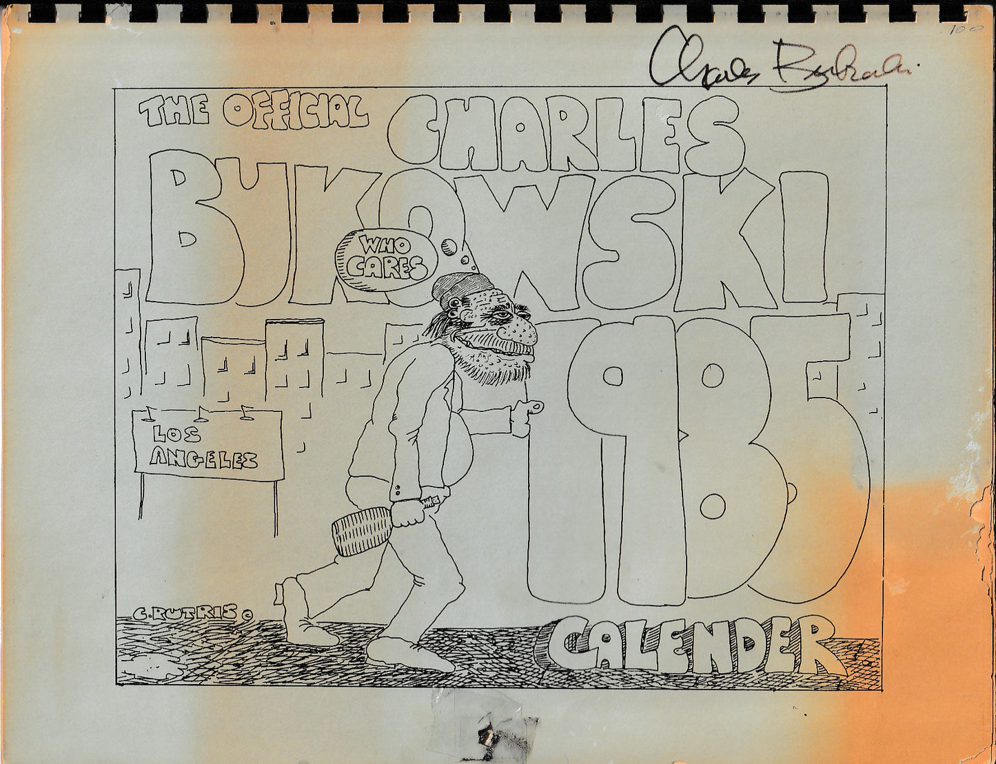 Charles Bukowski Calendar – Signed and Hung at Red Stodolsky’s Baroque Book Store