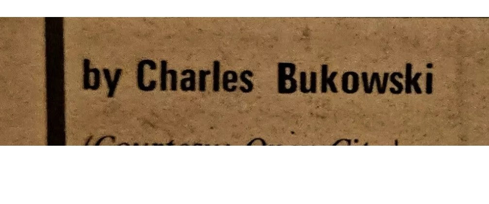 Notes of a Dirty Old Man Column in the New York Free Press (December 5, 1968)