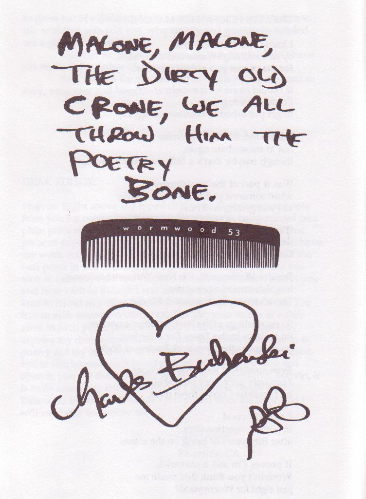 Wormwood Review 145 – 146 #539/600 -- Final Issue: Special Marvin Malone Issue of Wormwood Review with Charles Bukowski Drawings and Short Poem, Malone, Malone.