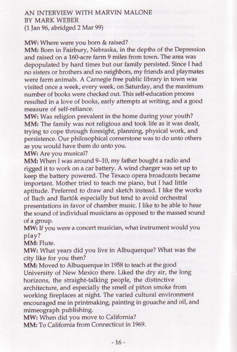 Wormwood Review 145 – 146 #539/600 -- Final Issue: Special Marvin Malone Issue of Wormwood Review with Charles Bukowski Drawings and Short Poem, Malone, Malone.