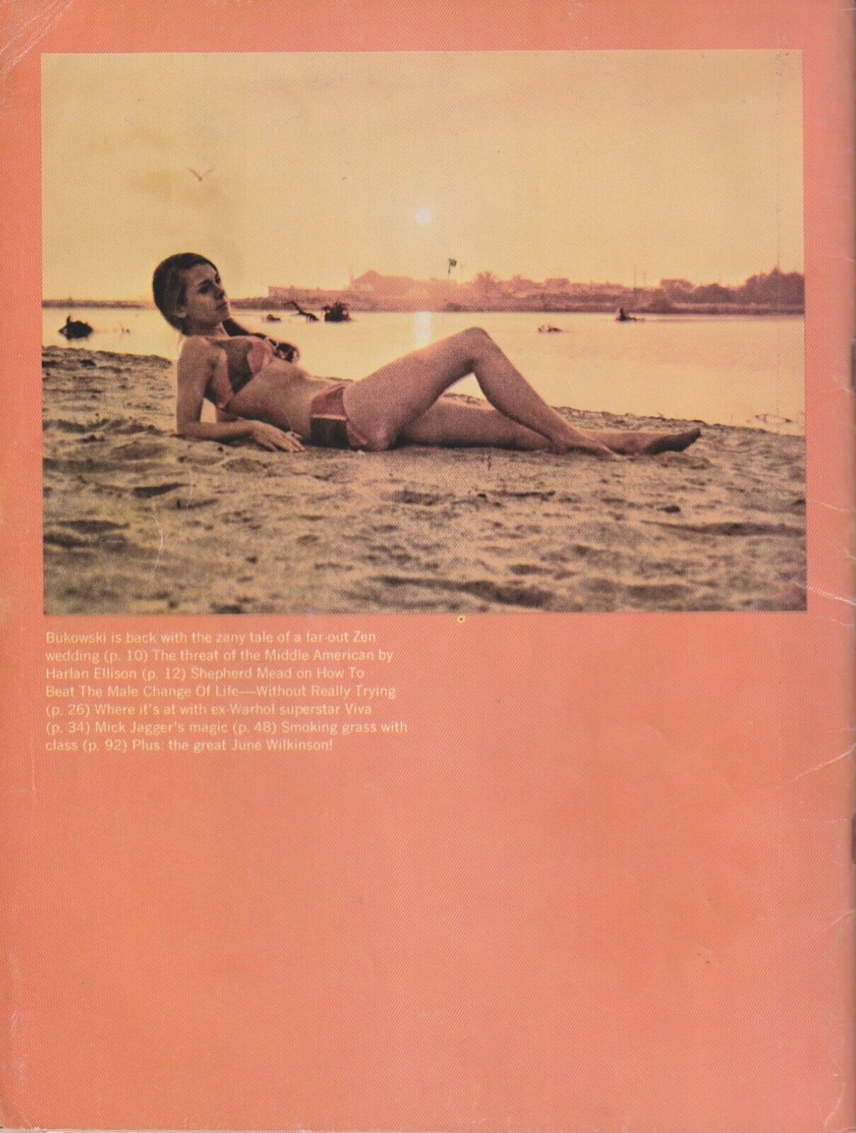 Knight April 1970 -- First Appearance Short Story by Charles Bukowski: The Great Zen Wedding (1970,) Plus Mick Jagger Photos