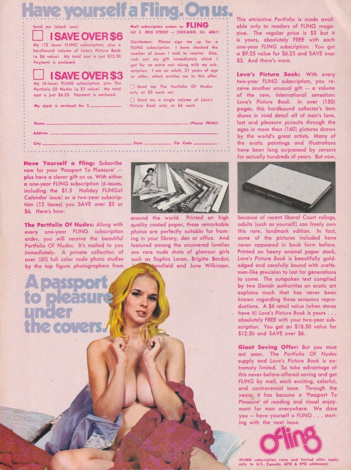 Fling May 1972 -- First Appearance Short Story by Charles Bukowski: Vern's Wife (1972)
