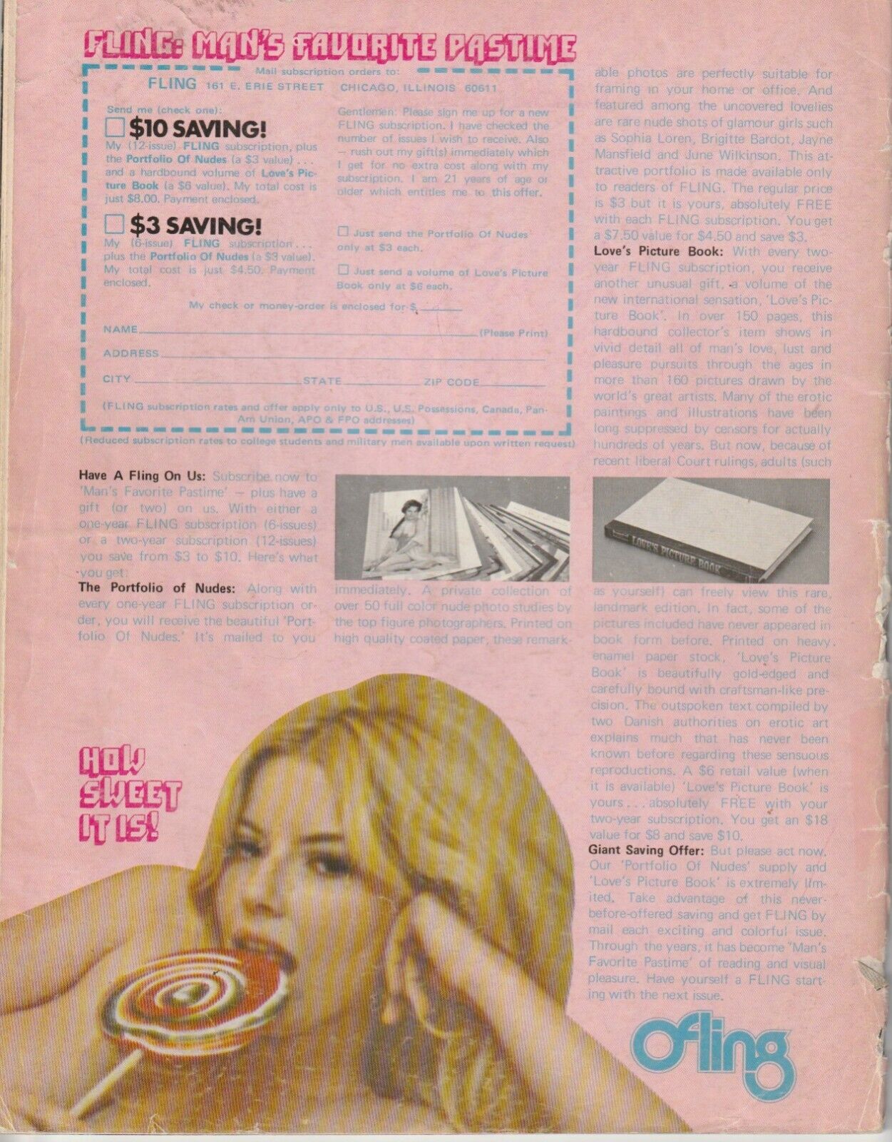 Fling March 1972 -- First Appearance of Short Story by Charles Bukowski: A Piece Of Cheese (1972)