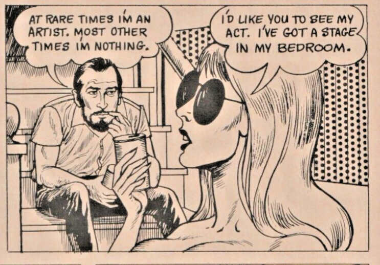 Fling January 1971 -- Illustrated Short Story by Charles Bukowski: Chippy Chippy Suck Nuts (1971)
