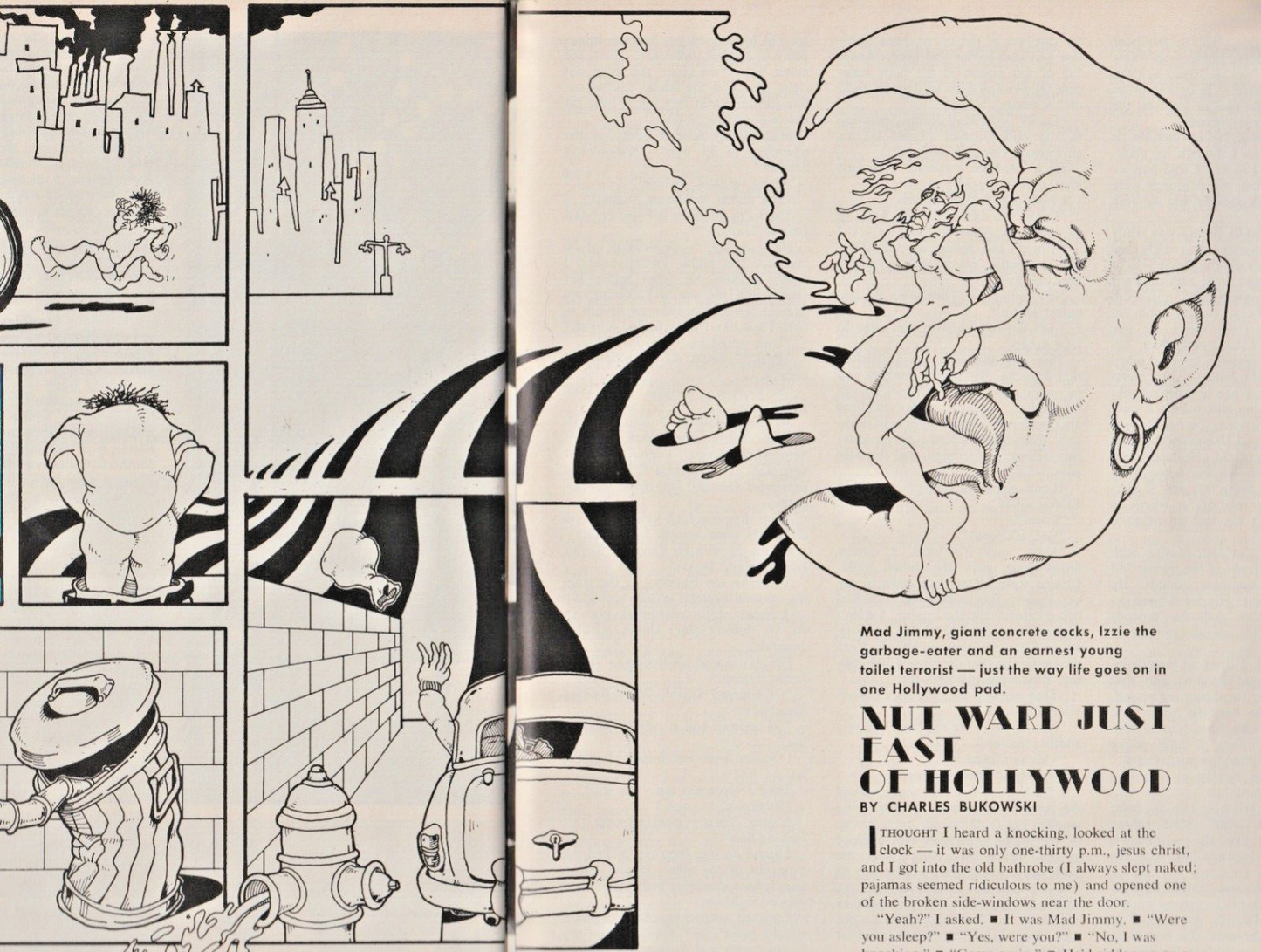 Knight September 1970 -- First Appearance Short Story by Charles Bukowski: Nut Ward Just East of Hollywood (1970)