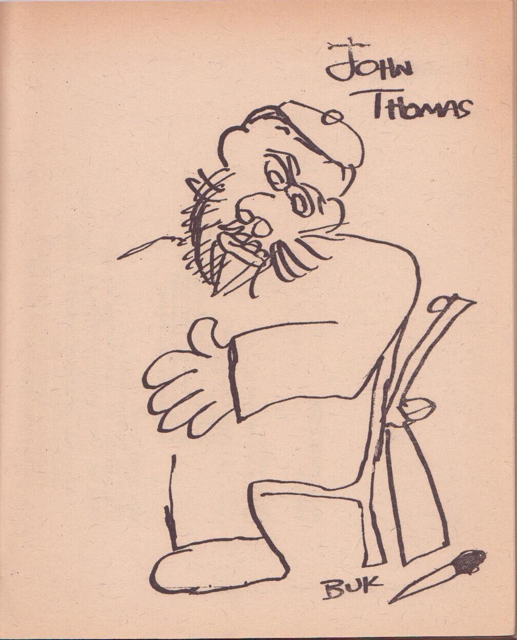6 Poets Signed By Charles Bukowski: Six Drawings of Six Poets (First Edition)