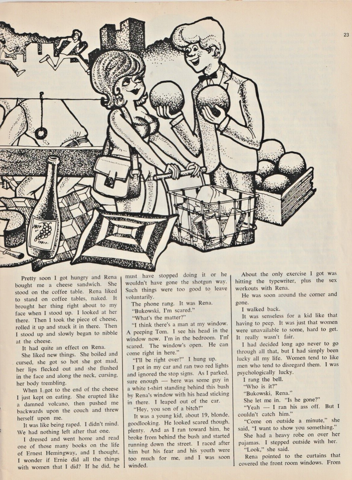 Fling March 1972 -- First Appearance of Short Story by Charles Bukowski: A Piece Of Cheese (1972)