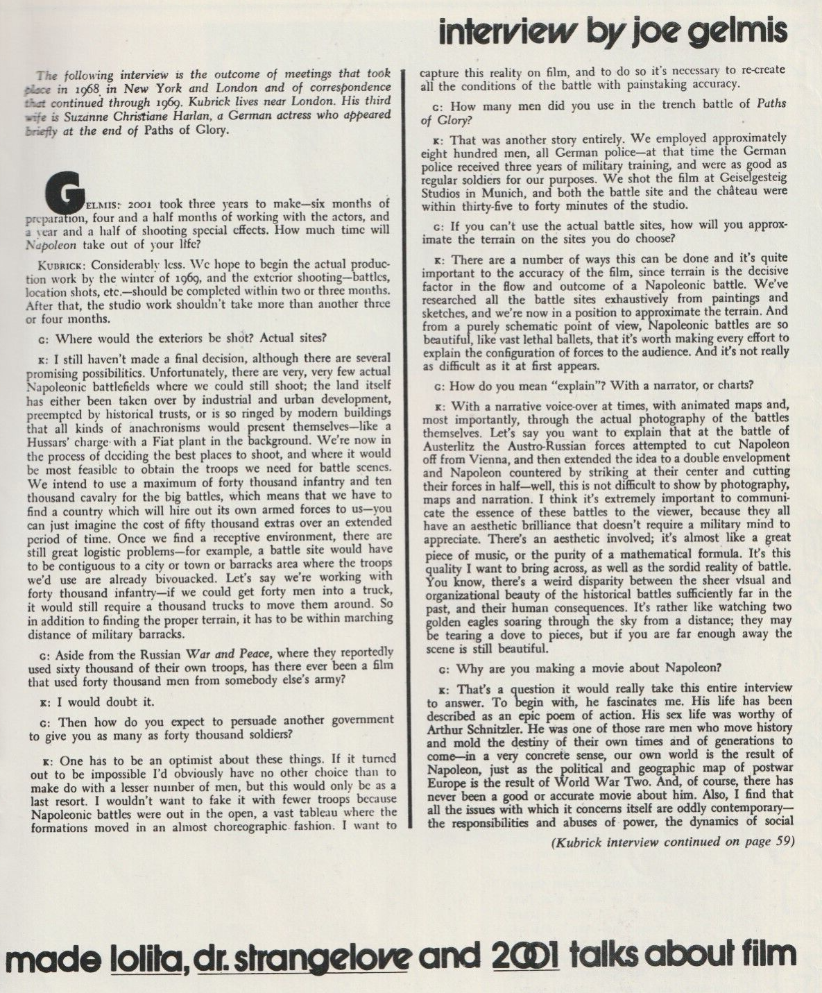 Fling January 1972 -- First Appearance Short Story by Charles Bukowski: Dancing Nina (1972), plus Stanley Kubrick Interview