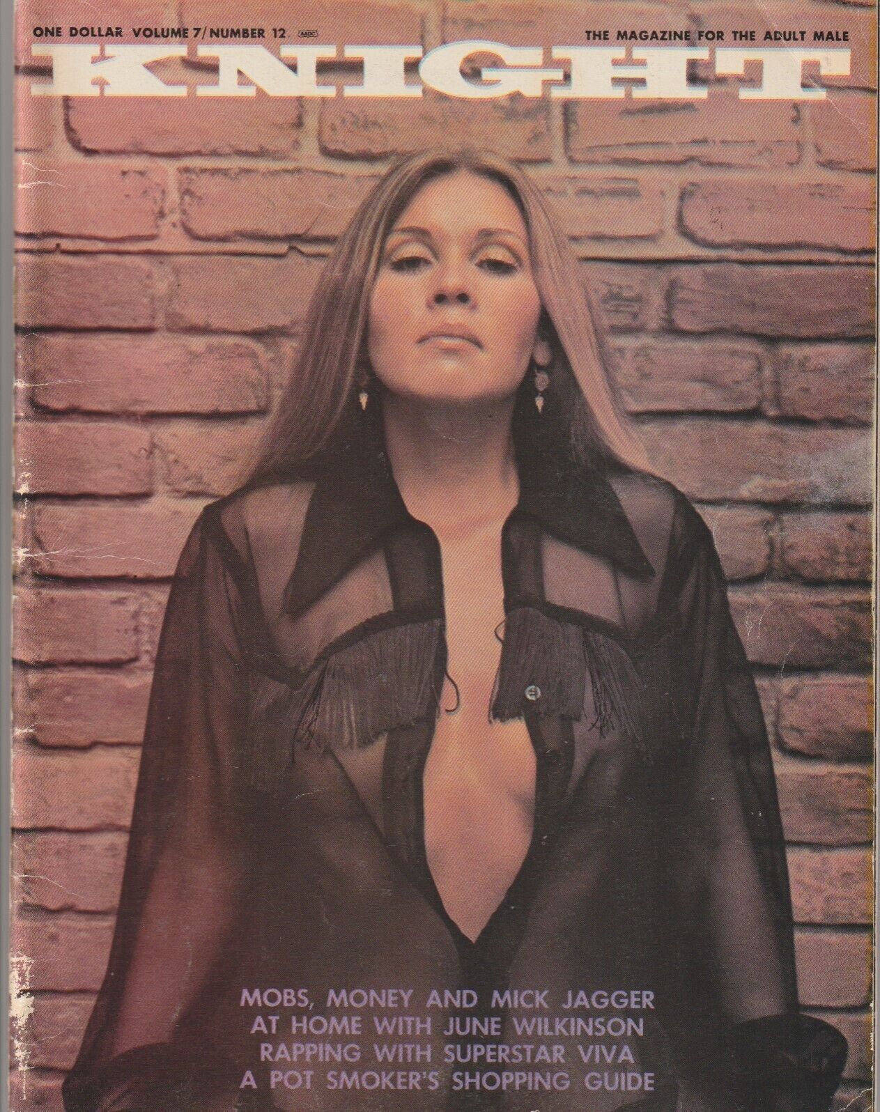 Knight April 1970 -- First Appearance Short Story by Charles Bukowski: The Great Zen Wedding (1970,) Plus Mick Jagger Photos