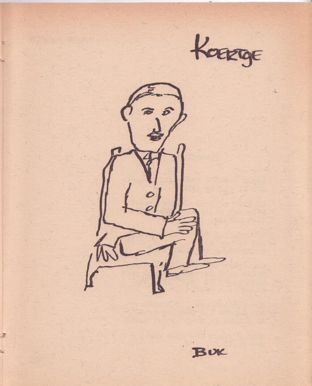 6 Poets Signed By Charles Bukowski: Six Drawings of Six Poets (First Edition)