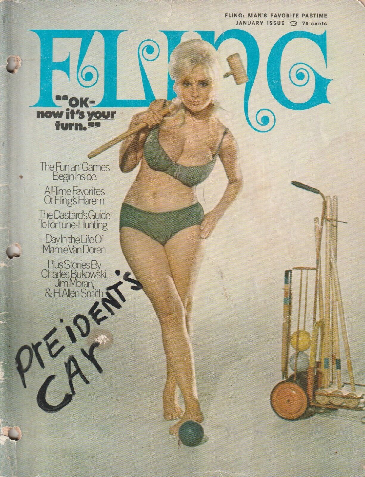 Fling January 1971 -- Illustrated Short Story by Charles Bukowski: Chippy Chippy Suck Nuts (1971)