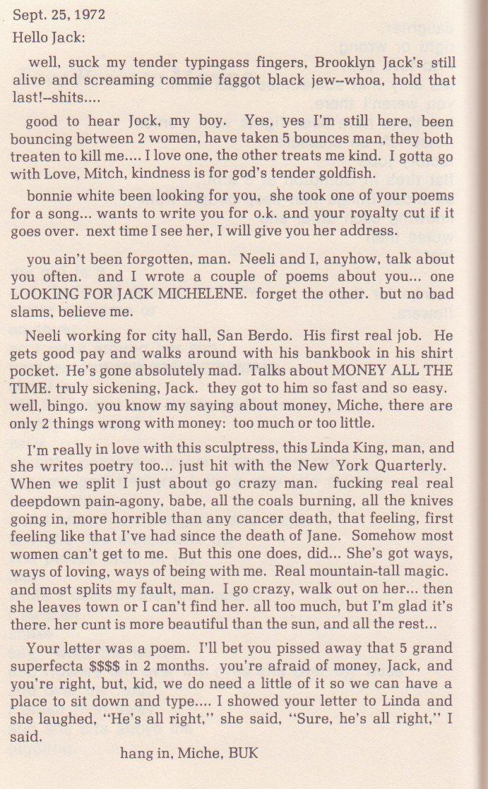 Special Bukowski Issue: Inscribed by Bukowski to Liza Williams