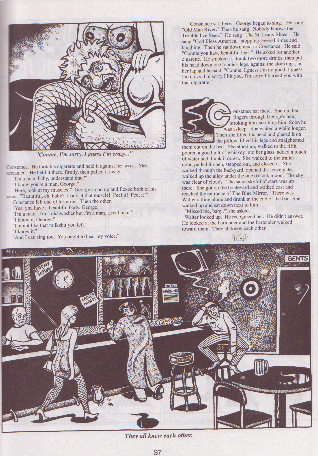 Snake Eyes #1 -- Illustrated Short Story by Charles Bukowski