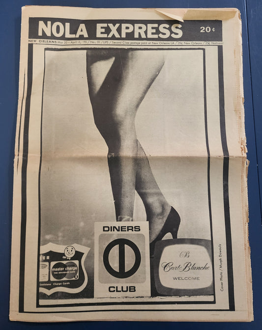 NOLA EXPRESS March 20-April 2, 1970, Featuring The Cat in the Closet by Charles Bukowski