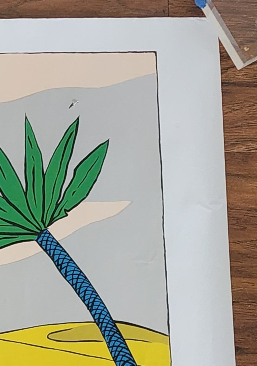 Rare Print (25” x 17”) by MaroVerlag Featuring Drawing of Charles Bukowski
