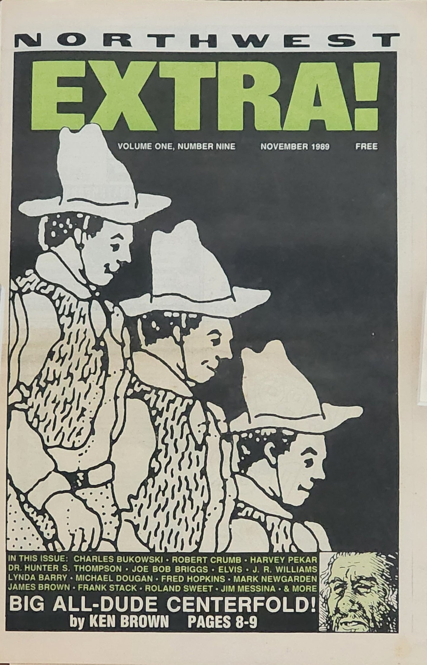 Northwest Extra! November 1989 – First Appearance Bukowski Poem, Hunter S. Thompson Column