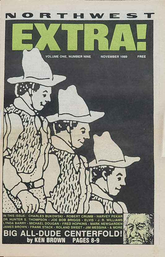 Northwest Extra! November 1989 – First Appearance Bukowski Poem, Hunter S. Thompson Column