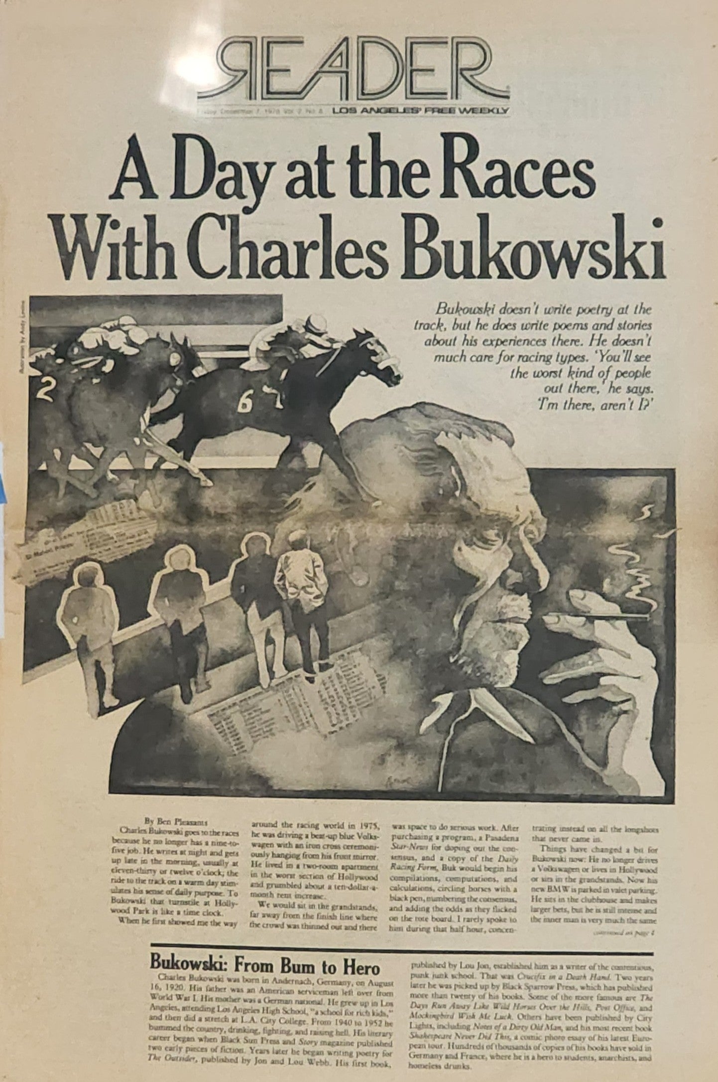 Reader, December 7, 1979 – A Day at the Races with Charles Bukowski