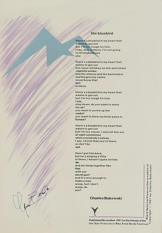 The Bluebird Broadside: Signed by Charles Bukowski