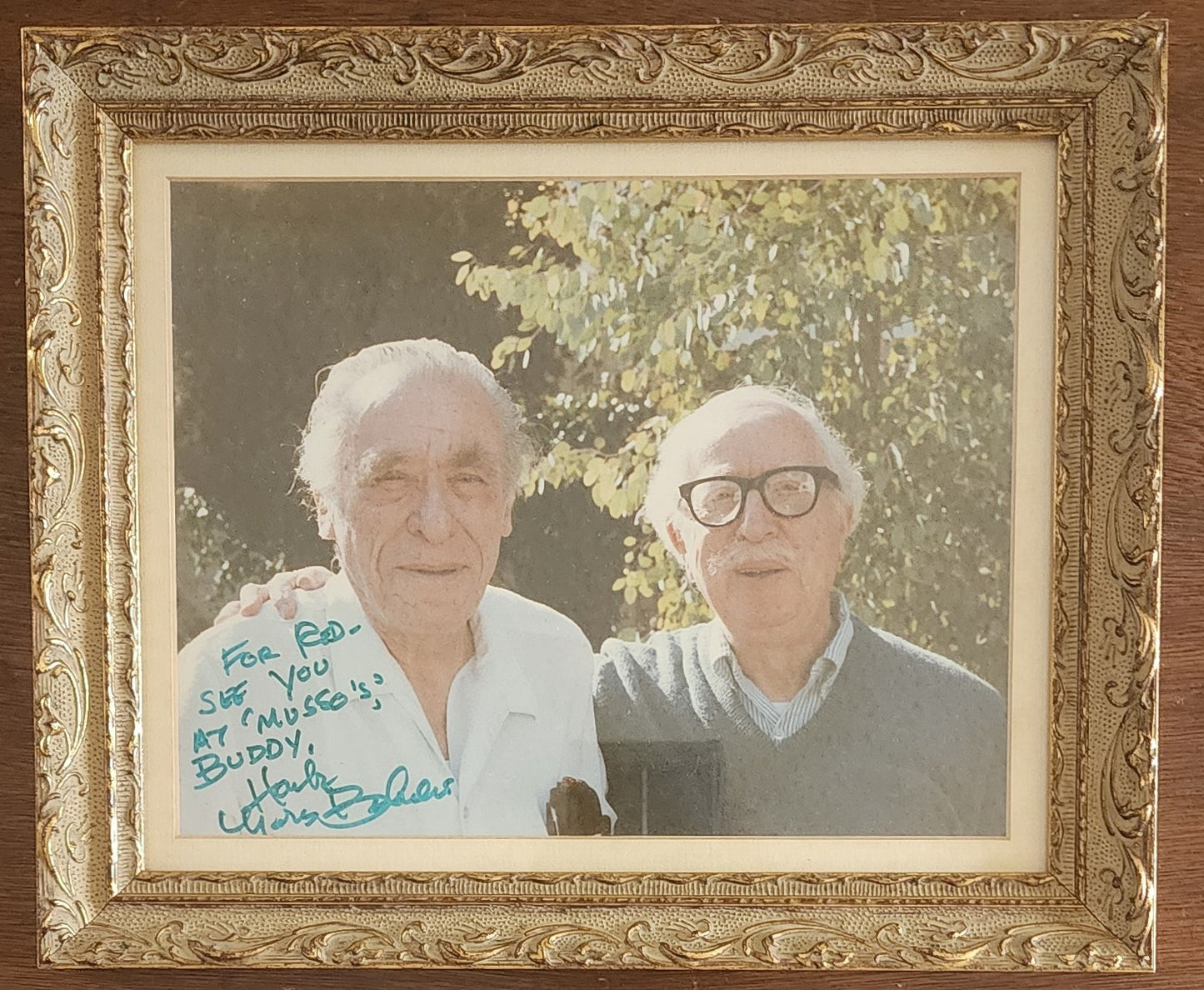 Signed and Inscribed Photograph of Charles Bukowski and Red Stoldosky