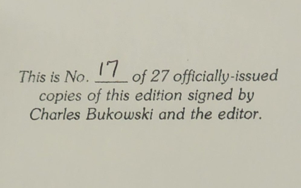 All’s Normal Here: Signed with Drawing by Charles Bukowski (#17/27)