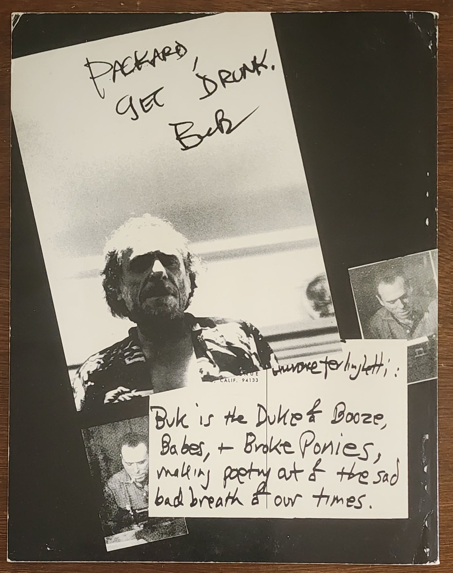 All’s Normal Here: Signed with Drawing by Charles Bukowski (#17/27)