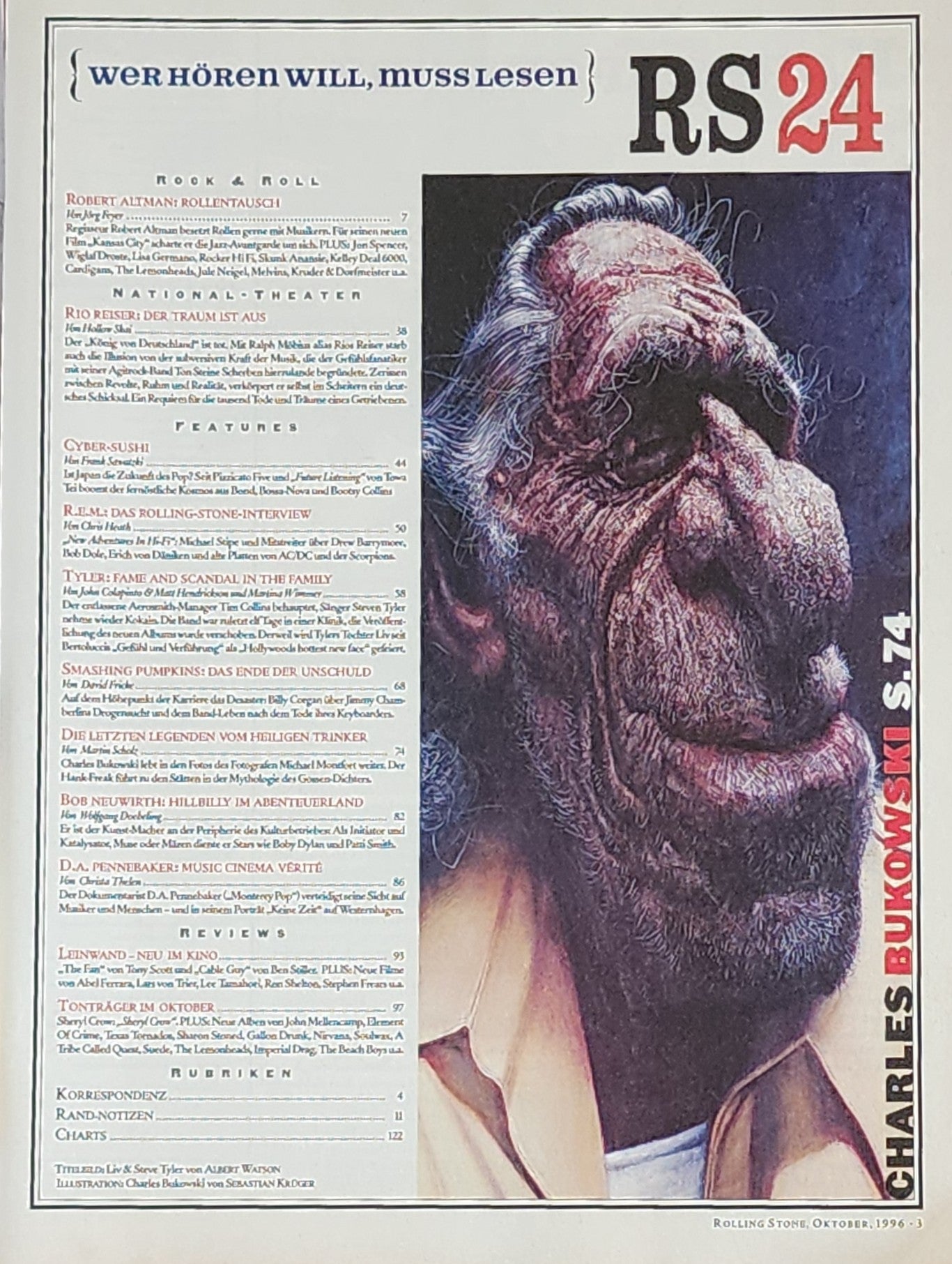 Oktober 1996 German Rolling Stone: Photos from the Iris Prints