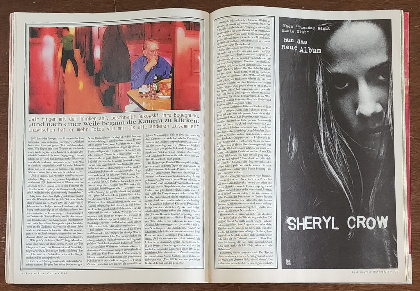 Oktober 1996 German Rolling Stone: Photos from the Iris Prints