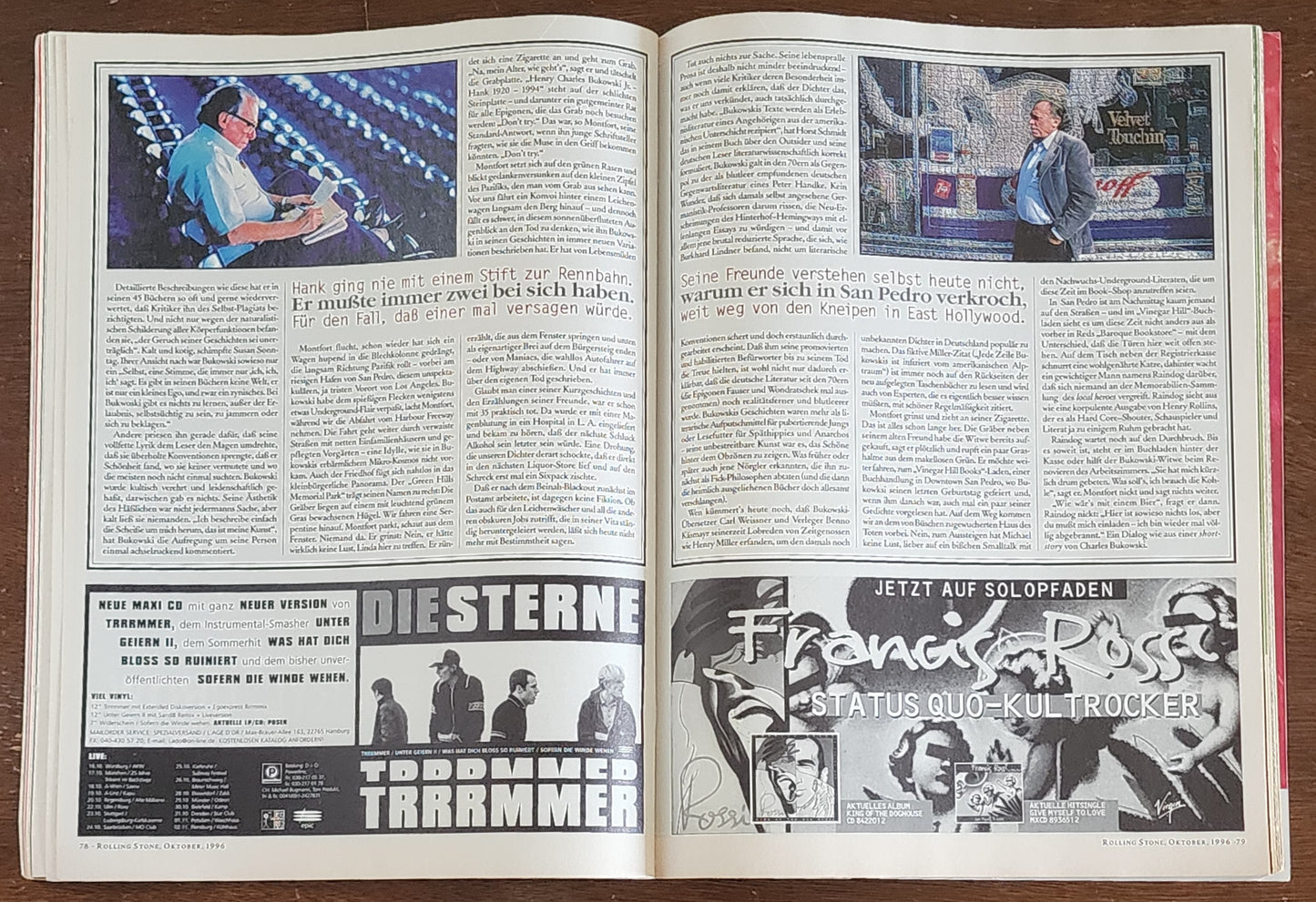 Oktober 1996 German Rolling Stone: Photos from the Iris Prints