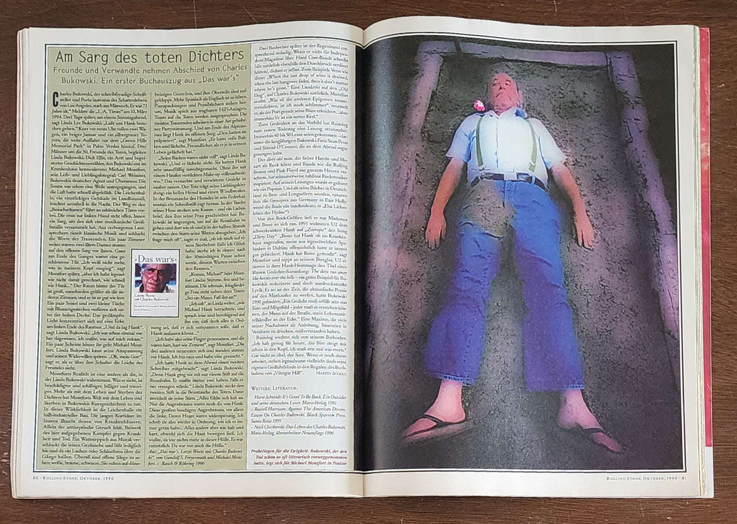 Oktober 1996 German Rolling Stone: Photos from the Iris Prints