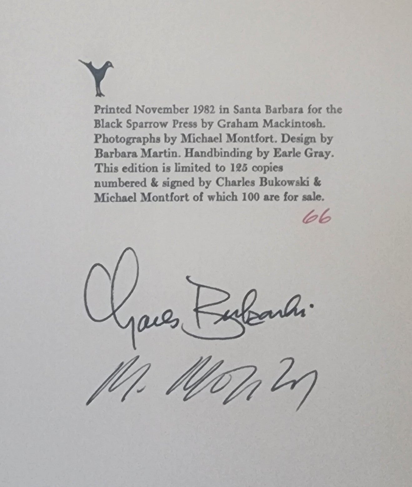 Horsemeat (#66/125) with Signed Prospectus (Copy I) by Charles Bukowski