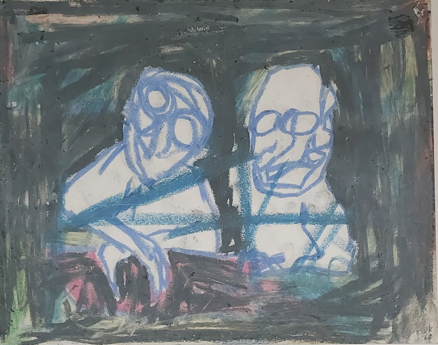 Charles Bukowski Signed Abstract Painting (1966)