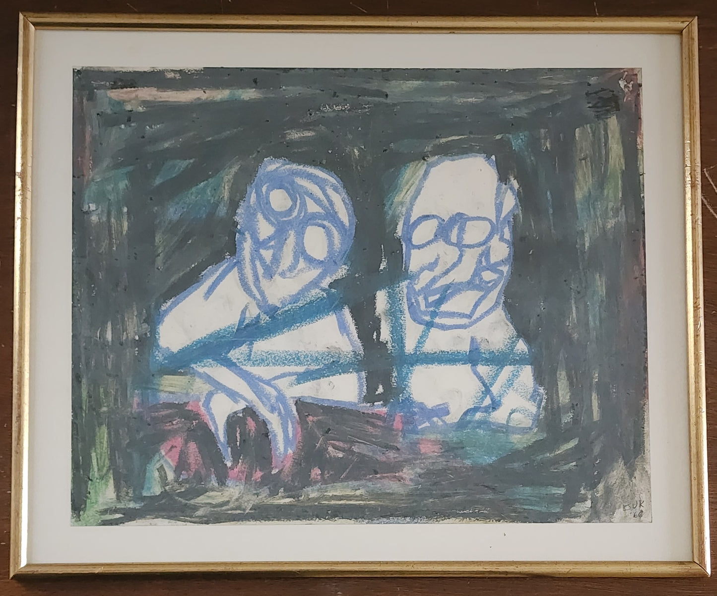 Charles Bukowski Signed Abstract Painting (1966)