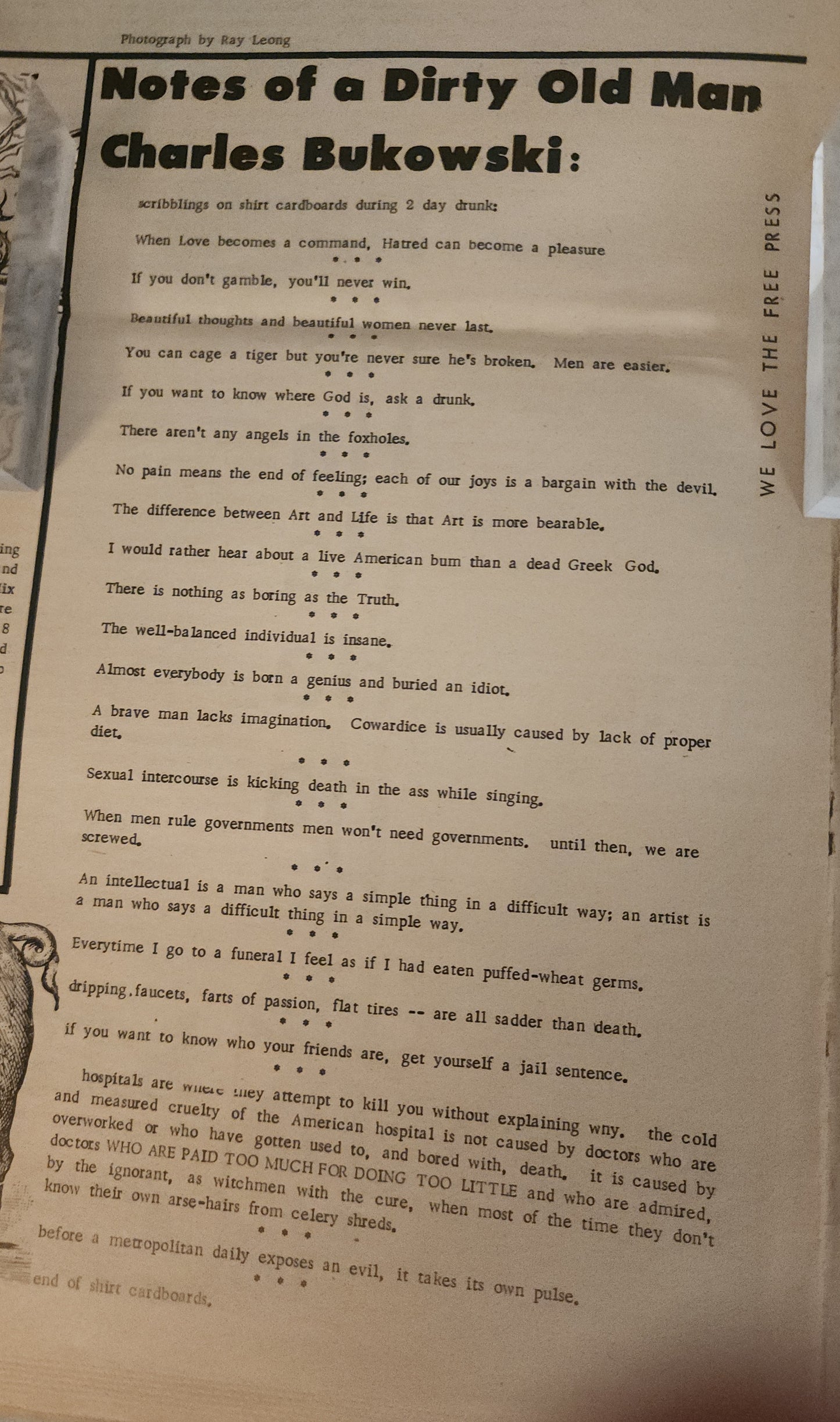 OPEN CITY No. 4, May 26–June 1, 1967 — Bukowski Aphorisms, Stokeley Carmichael, Richard Alpert, Grateful Dead, Captain Beefheart, Carl Wilson Draft Refusal