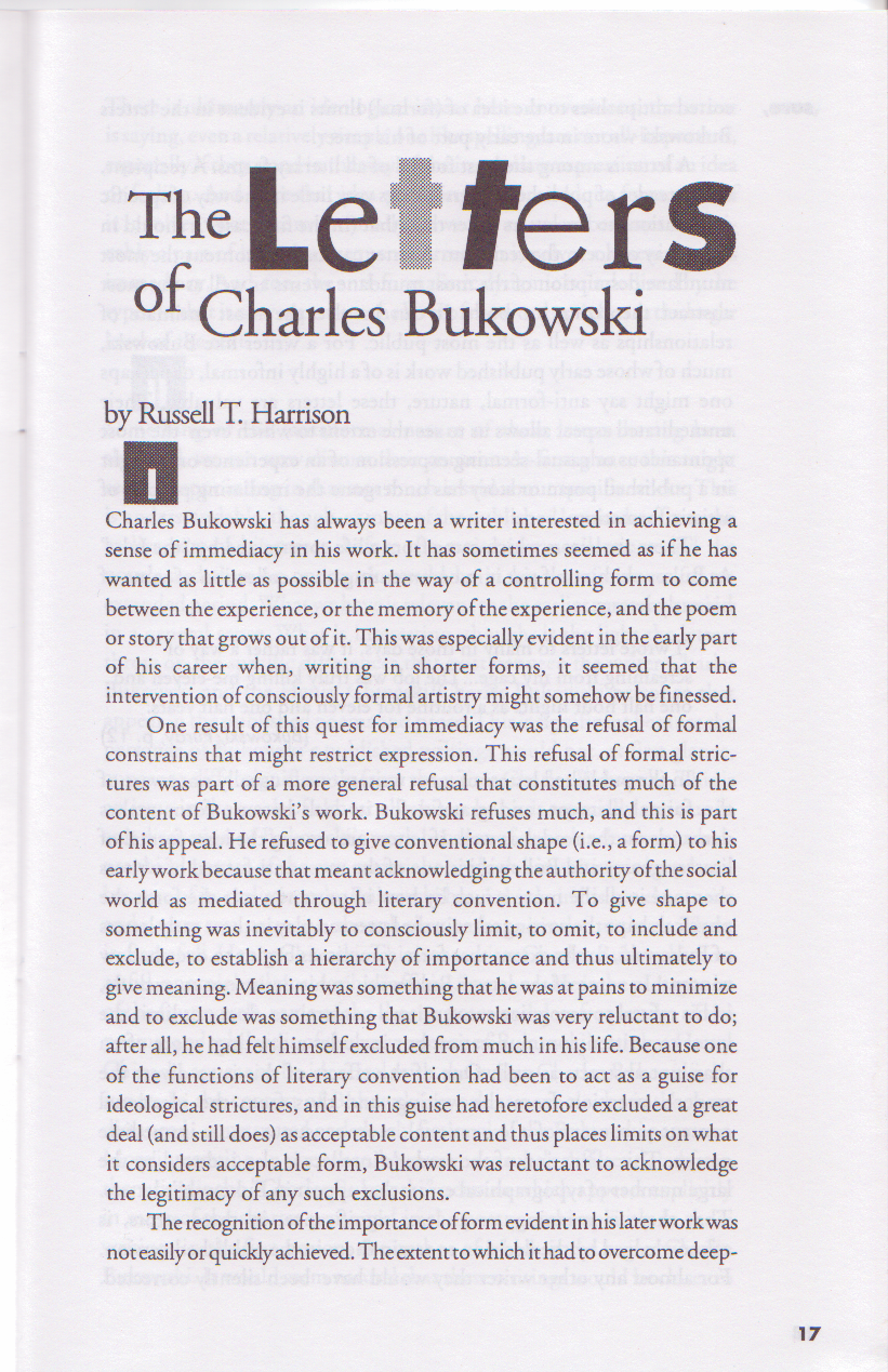 Sure 8/9: The Charles Bukowski Newsletter