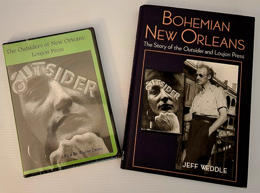 Hardcover Bohemian New Orleans, The Story of the Outsider and LouJon Press, with documentary DVD, The Outsiders of New Orleans: LouJon Press