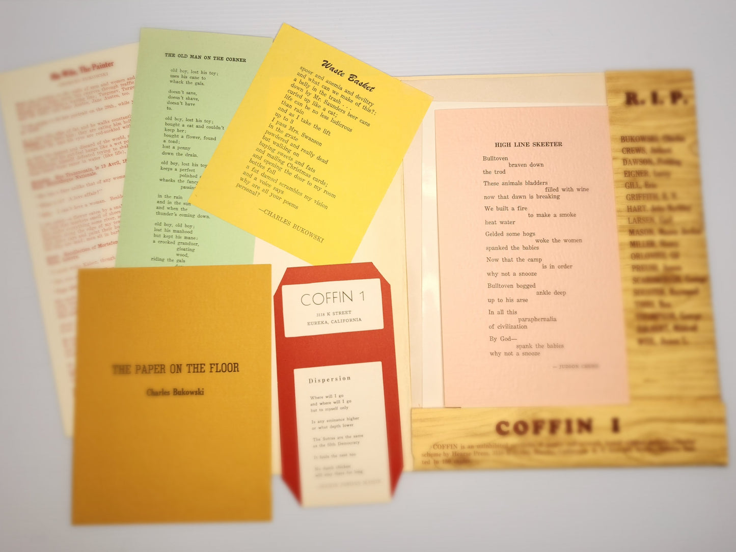 Coffin 1 – Signed Letter and Portfilio Featuring Charles Bukowski’s First Standalone Work