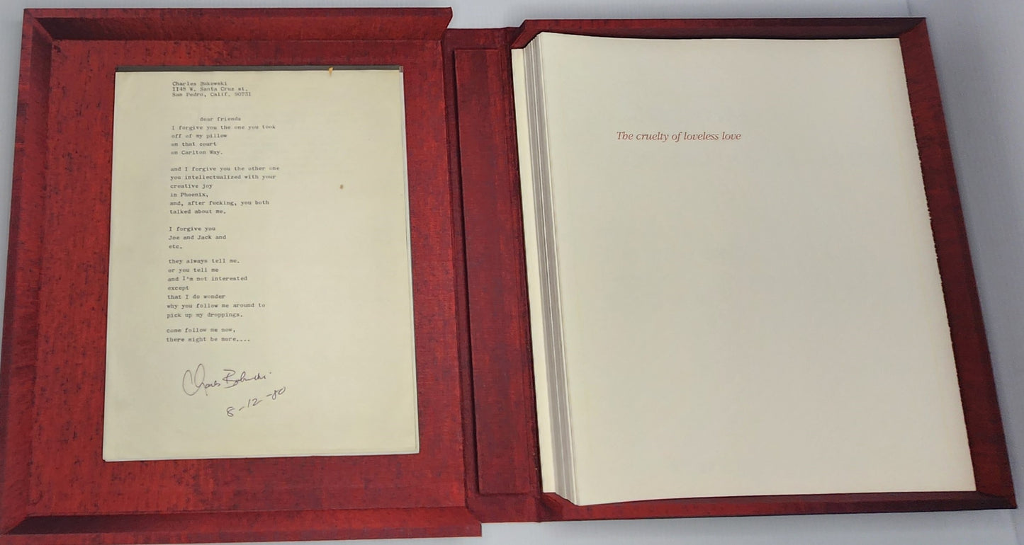 The Cruelty of Loveless Love (35/35) with Signed “Dear Friends” Manuscript