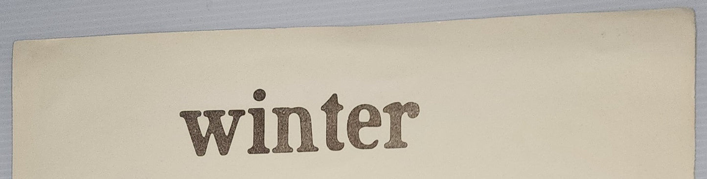 Winter -- Signed by Charles Bukowski (#99/199)