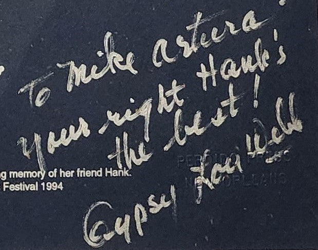 Perdido Press Broadside Inscribed by Gypsy Lou Webb (1994)