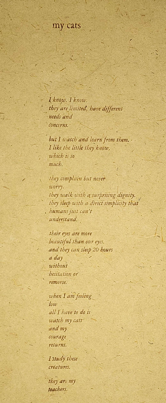 My Cats Broadside (1/500) -- Verdant Press 2003