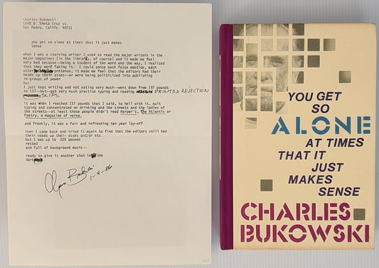 Manuscript for You Get So Alone At Times It Just Makes Sense with Deluxe Signed Book and Print