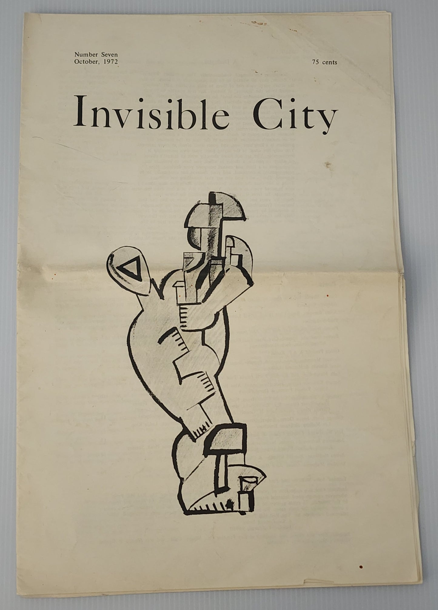 Invisible City October 1972 -- Two Uncollected Poems, Plus Anthology of LA Poets Advertisement