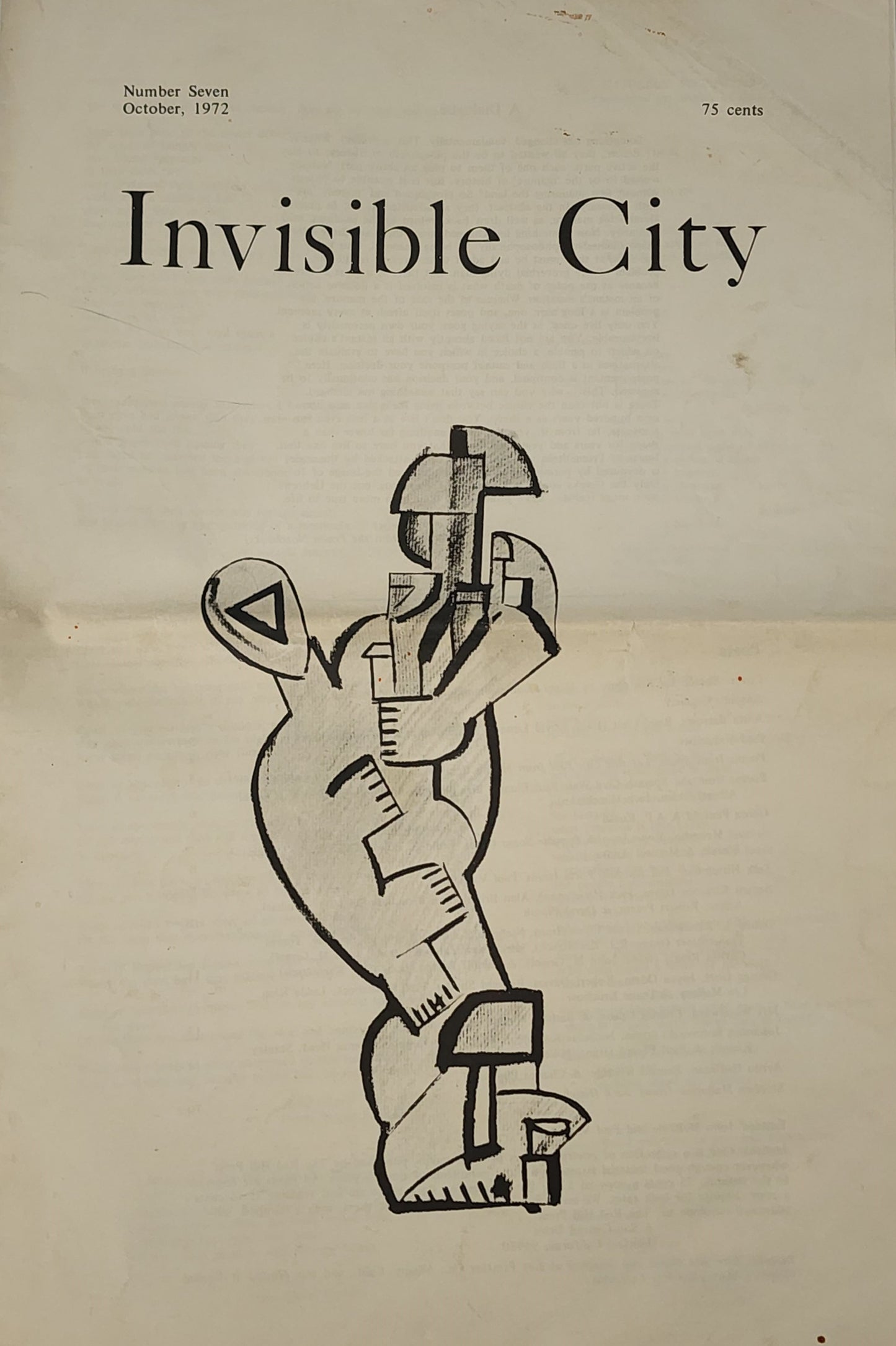 Invisible City October 1972 -- Two Uncollected Poems, Plus Anthology of LA Poets Advertisement